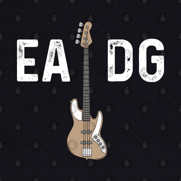 Cool Electric Bass Guitar EADG Distressed Design by Midlife50